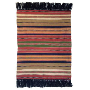 Authentic Persian Jajim Rug – Taalia Colorful Striped Design