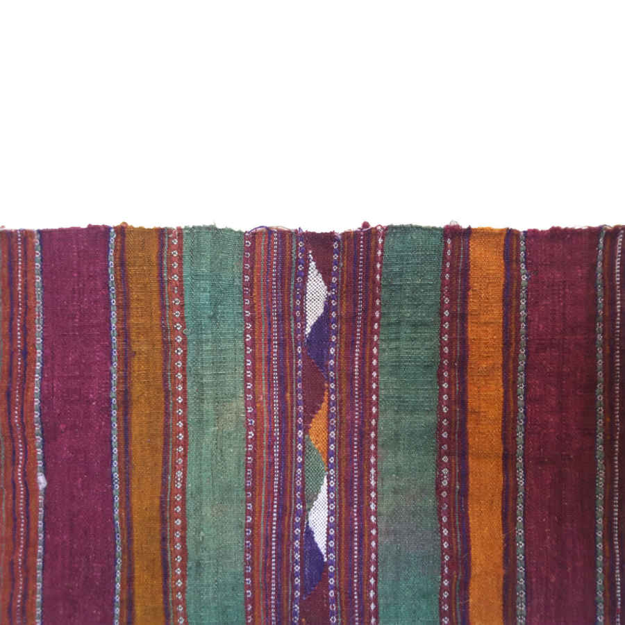 Authentic Persian Jajim Rug – Kara Striped Wool Flat-Weave