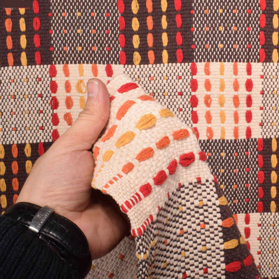 Authentic Persian Jajim Rug – Vesta Striped Cotton Flat-Weave