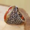 Persian Agate Silver Ring for Men Elegance Super King