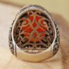 Persian Agate Silver Ring for Men Elegance Super King