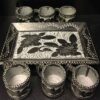 Handcrafted Persian Stone Tea & Coffee Set - Engraved Golsang