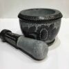 Stone Mortar & Pestle with Traditional Persian Floral Pattern Golsang