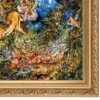 Hand-Knotted Persian Wall Hanging Rug from Tabriz Depicting Dayereh Hasti Miniature