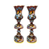 Traditional Blue Laleh Abbasi Crystal Table Lamp with Hanging Drops