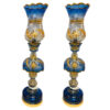 Nahal Design Persian Crystal Lamp with Hanging Glass Pendants