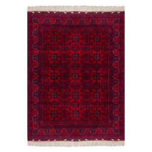 Hand-Knotted Persian Baluchistan Nomadic Rug (Tribal Geometric Diamond) – Red Kork Wool