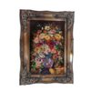 Hand-Knotted Persian Pictorial Rug from Tabriz Depicting Flowers & Vases