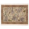 Hand-Knotted Persian Tabriz Sarasar Rug (Classical Pictorial Scene Artwork) - Cream Wool