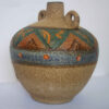 Handcrafted Decorative Persian Pottery Vase with a Single Stem Silhouette, Featuring the Gazelle Art Motif for Traditional Flair
