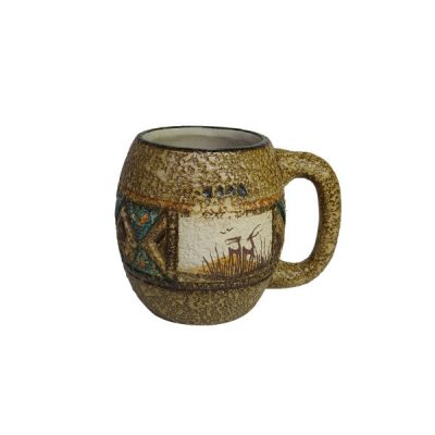 Persian Iznik Pottery Mug - Handcrafted Model Lara