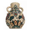 Handcrafted Decorative Persian Pottery Vase with a Flared Silhouette, Featuring the Golha Art Motif for a Classic Look