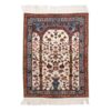 Hand-Knotted Persian Tabriz Sahand Rug (Classical Elegant Vase Design) - Cream Silk & Wool