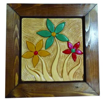 Persian Flower Pottery Wall Art – Traditional Iranian Floral Decoration