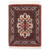 Hand-Knotted Persian Bijar Sahand Rug (Iron Rug Classical Floral Medallion) - Red Silk & Wool