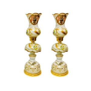 Classic Traditional Shah Abbasi Persian Lamp with Hanging Glass Drops
