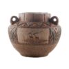 Handcrafted Decorative Persian Pottery Vase with a Bowl Silhouette, Featuring the Nahal Art Motif for a Timeless Appeal