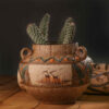 Handcrafted Decorative Persian Pottery Vase with a Bowl Silhouette, Featuring the Nahal Art Motif for a Timeless Appeal