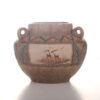 Handcrafted Decorative Persian Pottery Vase with a Bowl Silhouette, Featuring the Nahal Art Motif for a Timeless Appeal