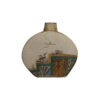 Handcrafted Persian Bud Pottery Vase with the Amitis Art Motif, Perfect for Tabletop Decoration and Single Stems