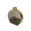 Handcrafted Persian Bud Pottery Vase with the Amitis Art Motif, Perfect for Tabletop Decoration and Single Stems