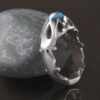 Persian Silver Ring with Neyshabur Turquoise Earth