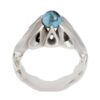 Persian Silver Ring with Neyshabur Turquoise Earth