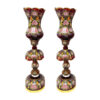 Traditional Birds Pattern Laleh Abbasi Crystal Lamp with Hanging Pendants
