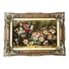 Hand-Knotted Persian Pictorial Rug from Tabriz Depicting Lilies Flowers