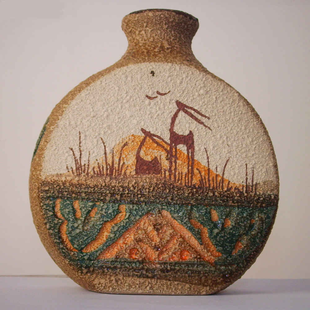 Mini Flower Pottery Vase with an Art Motif, Perfectly Suited for Decor and as a Thoughtful Gift