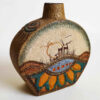 Persian Single Bud Pottery Vase with a Hand-Painted Design, Ideal for Fresh or Dried Flower Arrangements