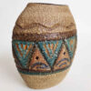 Handcrafted Decorative Persian Pottery Vase with a Bowl Silhouette, Featuring the Tala Art Motif for Traditional Elegance