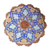Decorative Copper Wall Plate Hand-Painted with Persian Minakari Enamel Angel