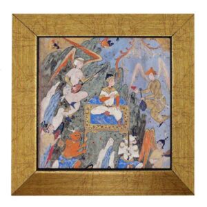 Decorative Persian Framed Tile – Shahnameh Inspired: Angels