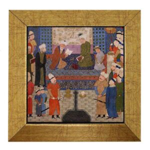 Decorative Persian Framed Tile – Shahnameh Inspired: Karnia