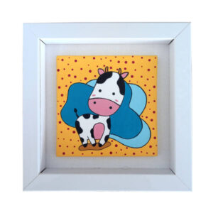 Decorative Ceramic Art Yellow Cow