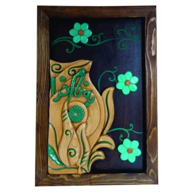 Persian Blossom Pottery Wall Art – Decorative Floral Artwork for Home Interiors