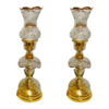 Golden Finish Crystal Laleh Abbasi Table Lamp with Hanging Drops