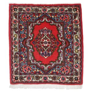 Hand-Knotted Persian Sarouk Rug (Classical Intricate Medallion Red Design) – Red Wool