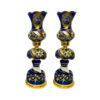 Blue Shah Abbasi Crystal Laleh Abbasi Table Lamp with Hanging Drops