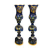 Traditional Persian Floral Laleh Abbasi Crystal Lamp with Hanging Drops