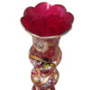 Traditional Red Shah Abbasi Laleh Abbasi Crystal Lamp with Hanging Drops