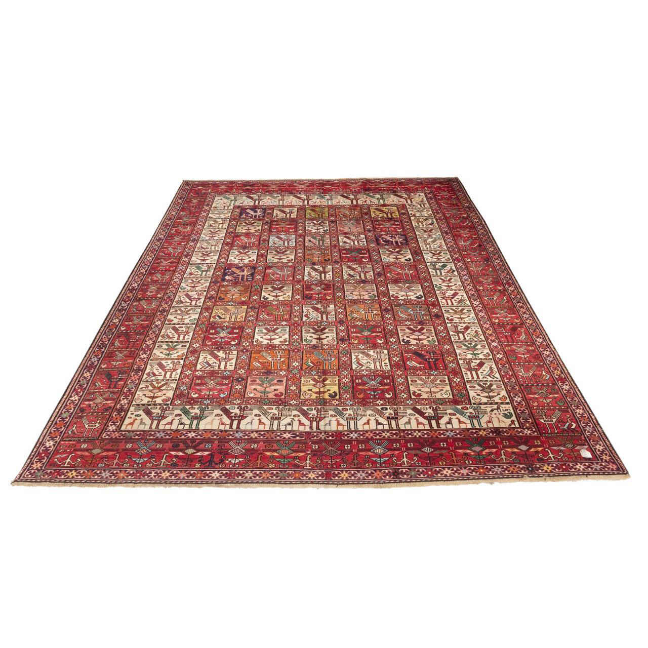 Kheshti Geometric Kilim Rug – Tabriz Handwoven Wool & Cotton Blend