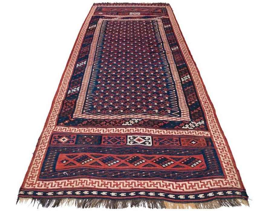 Ghashghaei Geometric Kilim Runner – Vintage Handwoven Persian Wool
