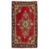 Vintage Persian Baluchistan Bidgol Rug (Tribal Floral Medallion) - Red Wool