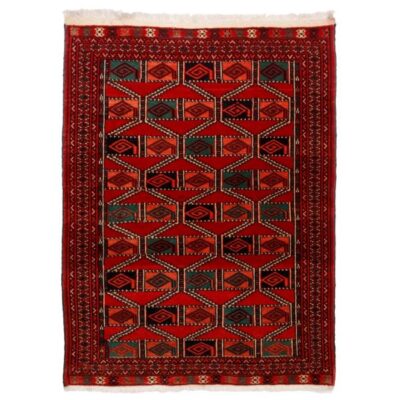 Authentic Persian Prayer Rug Hand-Knotted & Luxurious Sajada All-over