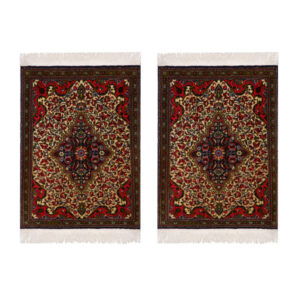 Vintage Persian Qom Jalili Rug (Classical Traditional Floral Medallion) – Red Kork Wool