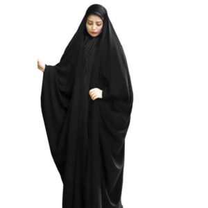 Classic Black Overhead Hijab – Traditional Persian Chador Cloak