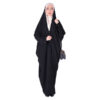 Emirati Style Black Chador with Sleeves – Full Coverage Abaya Gown