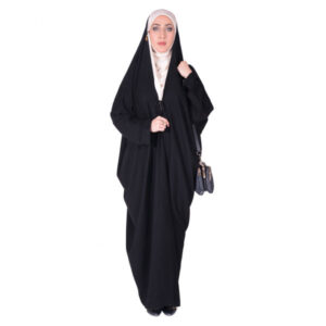 Emirati Style Black Chador with Sleeves – Full Coverage Abaya Gown